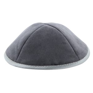 כיפה אולטרא סוויד אפור כהה 19 ס"מ עם מקום לסיכה