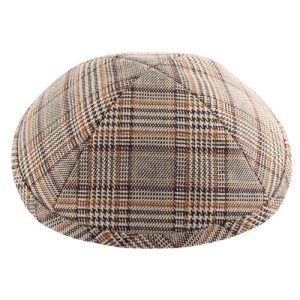 כיפה בד ריבועים 17 ס"מ עם מקום לסיכה