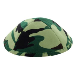כיפה בד צבאי גווני ירוק 19 סמ