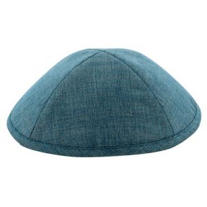 כיפה בד גוון כחול מנצנץ 19 סמ