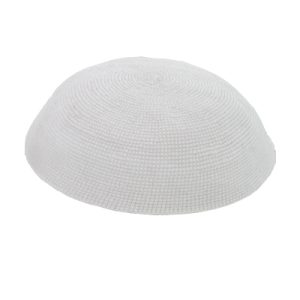 כיפה ד.מ.צ. 18 סמ לבנה