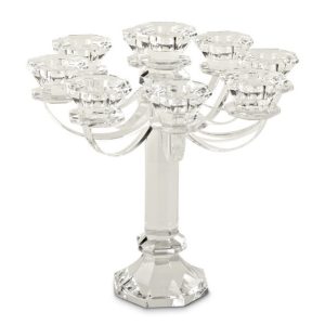 פמוט קריסטל 9 קנים מהודר 26 סמ