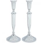 זוג פמוטים ניקל מעויינים 32 ס"מ