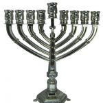 חנוכיית ענפים ניקל 25.5 סמ