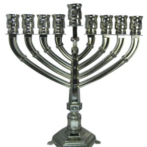 חנוכיית ענפים ניקל 25.5 סמ