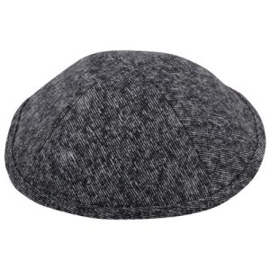 כיפה בד 19 ס"מ אפור