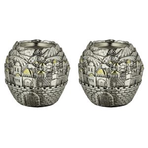 זוג פמוטי פולירייזן כדור ירושלים 8 ס"מ