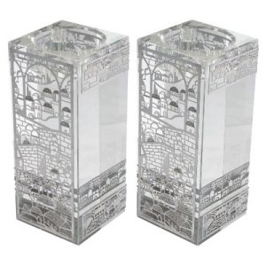 פמוטים קריסטל עם פלקטה