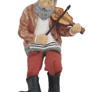 כנר חושב עם רגליים בצד