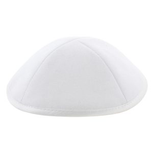 כיפה אולטרא סוויד לבן 19 ס"מ עם מקום לסיכה