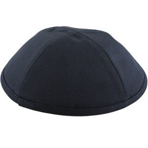 כיפה בד מהודרת כחול כהה מידה 4 גודל 19 ס"מ