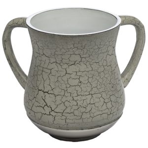 נטלה מהודרת מאלומיניום גימור שיש לבן שחור 13 ס"מ