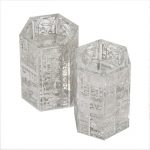 זוג פמוטי קריסטל מהודרים 7.5x6 ס"מ