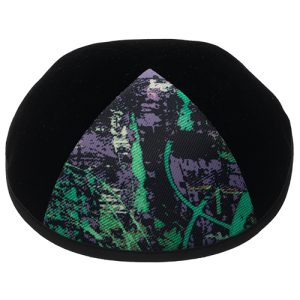 [ כיפת קטיפה שחורה 1/4 בד מהודר גודל 4 - 20 ס"מ