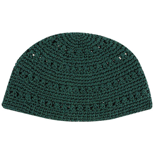 כיפה פריק ירוק זית עם חורים 22 ס"מ