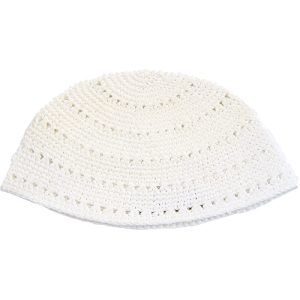 כיפה פריק לבן עם חורים 24 ס"מ