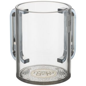 נטלה פרספקס מהודרת שקופה עם פלקטה וידיות כסף 13 סמ