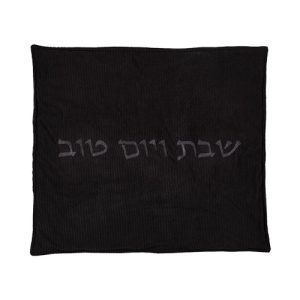 כיסוי פלטה מקורדרוי מהודר 80x70 ס"מ- אפור כהה