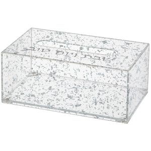 קופסא לטישו פרספקס "כסף" 22x12 ס"מ