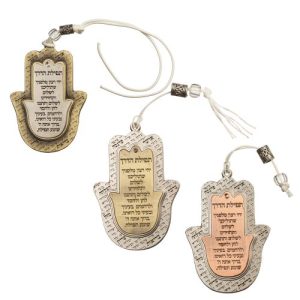 חמסה תפילת הדרך ניקל 7.5X5 ס"מ