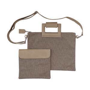 תיק מפואר לטלית פשתן ודמוי עור עם ריקמה 3138 ס"מ