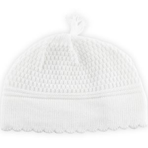 כיפה נחמן לבן חלק 22 ס"מ