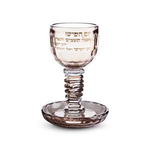 כוס קידוש קריסטל רוז גולד יום השישי (העתק)