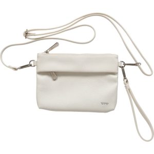 תיק סידור לאישה - לבן עם כיתוב כסף 23X15