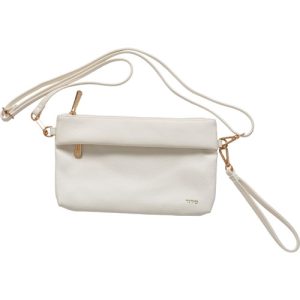 תיק סידור לאישה - לבן עם כיתוב זהב 18X15