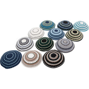 כיפה DMC סריגה ישראלית דוגמת שטיח 14-16 ס"מ אין החזרת סחורה