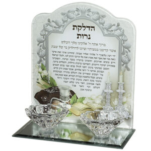 פמוט זכוכית גב צבעוני