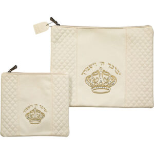 סט טלית תפילין דמוי עור 36*29 ס"מ