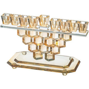 חנוכייה קריסטל מהודרת 16 ס"מ