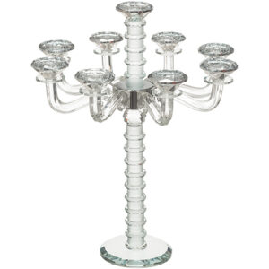 פמוט קריסטל "מט" 9 קנים מהודר 42 ס"מ