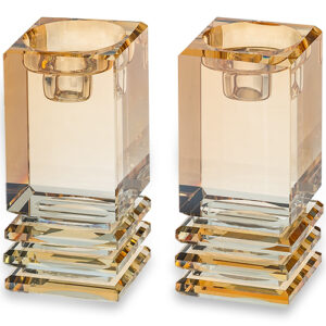 פמוטים זהב קריסטל 11 ס"מ