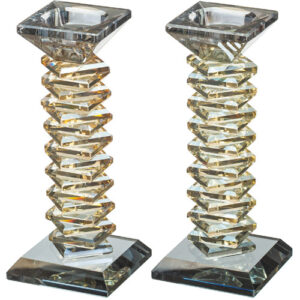 זוג פמוטי קריסטל מהודרים 17.5 ס"מ