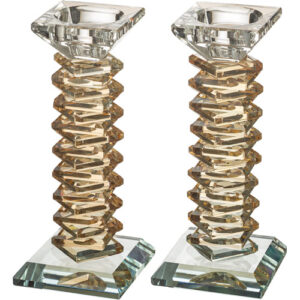 זוג פמוטי קריסטל מהודרים 17.5 ס"מ