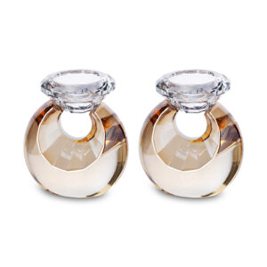 זוג פמוטי קריסטל מהודרים 10 ס"מ