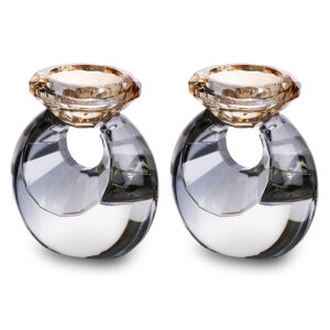 זוג פמוטי קריסטל מהודרים 10 ס"מ