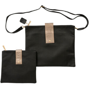 תיק טלית תפילין פיו רצועה תפורה 38X29.5 ס"מ שחור