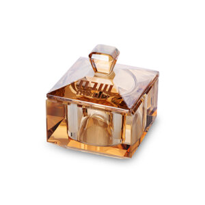 מלחייה קריסטל עם מכסה 4x6 ס"מ