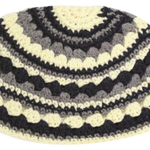 כיפה פריק 22 ס"מ גוונים קרם אפור