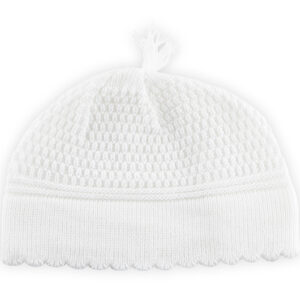 כיפה פריק לבן חלק 19.5 ס"מ