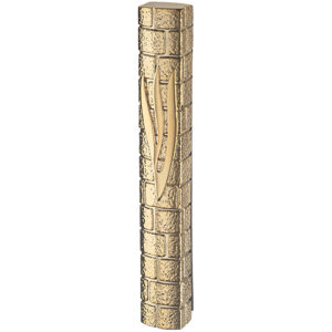 מזוזה פולי כותל ש בולטת אלקטרופורמינג זהב 15סמ