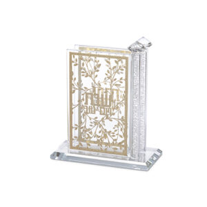 מעמד לגפרורים קריסטל עם פלקטות 11X14 ס"מ