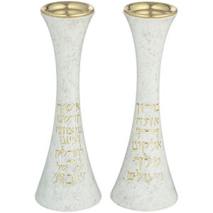 זוג פמוטים ציפוי זהב"פולימר" מהודרים 19 ס"מ