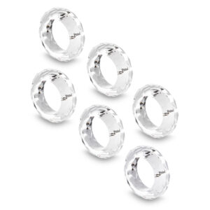 סט 6 חבקי מפית קריסטל