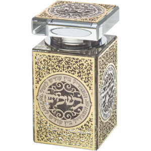 כלי עם מיני בשמים מקריסטל עם פלקטה 8X6 ס"מ