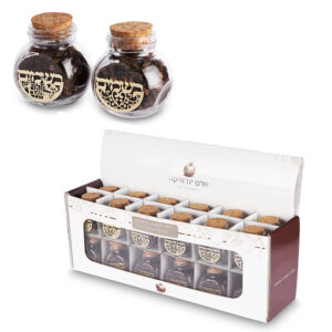 סטנד כלי בשמים זכוכית עם ציפורן מעורב 24 יח