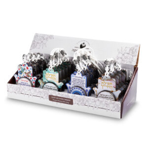 סטנד 24 יח מעורב של חמסות עץ לרכב מצופה אפוקסי 8 ס"מ